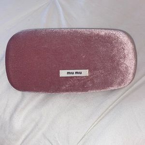 Authentic Miu Miu Pink Velvet Sunglass Case